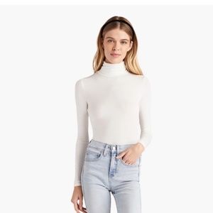 NWT Hill House Home White Luna Turtleneck Bodysuit